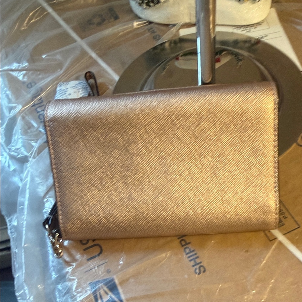 Kate Spade Gold Textured Wristlet - Picture 4 of 5